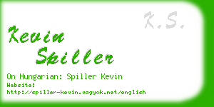 kevin spiller business card